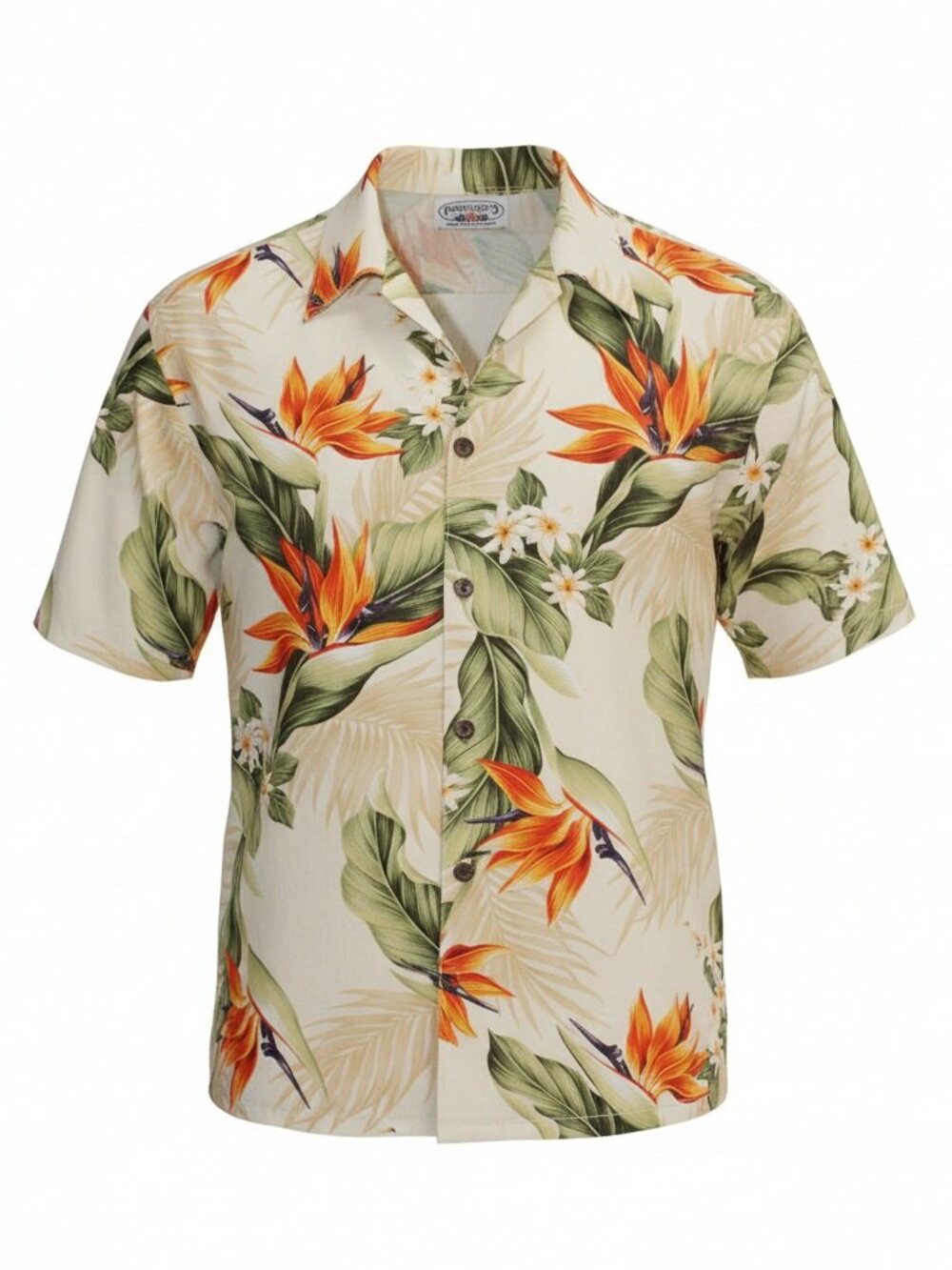 Pacific Legend Apparel Hawaiian Shirt Adult 2XL Yellow Floral